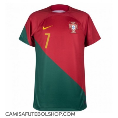 Camisa de time de futebol Portugal Cristiano Ronaldo #7 Replicas 1º Equipamento Mundo 2022 Manga Curta